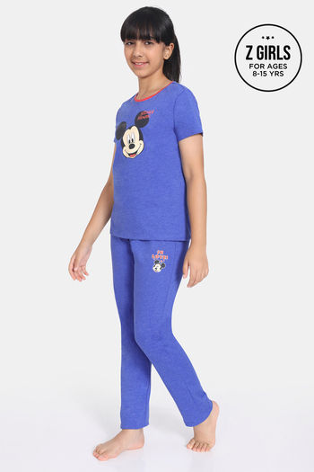 Buy Rosaline Girls Disney Knit Cotton Pyjama Set - Turkish Sea
